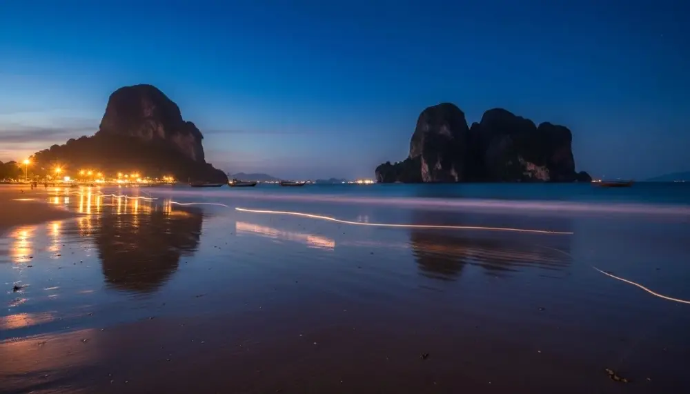 Ao Nang beach during the blue hour