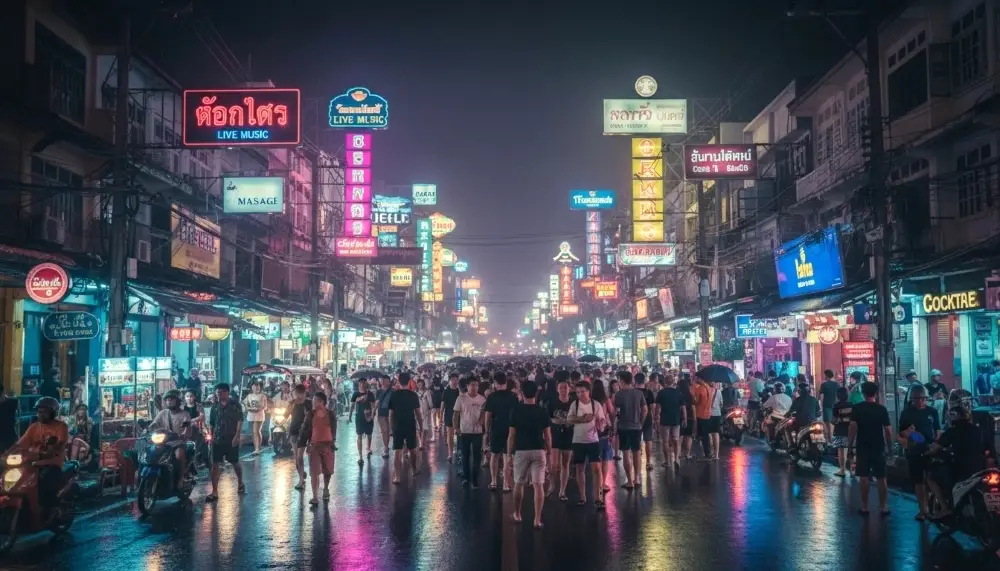 Bangla Road at night