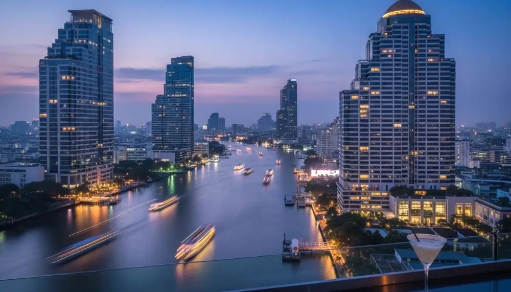 Chao Phraya River at dusk