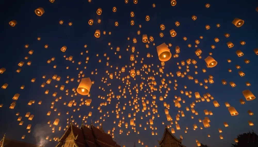 Chiang Mai silk lanterns