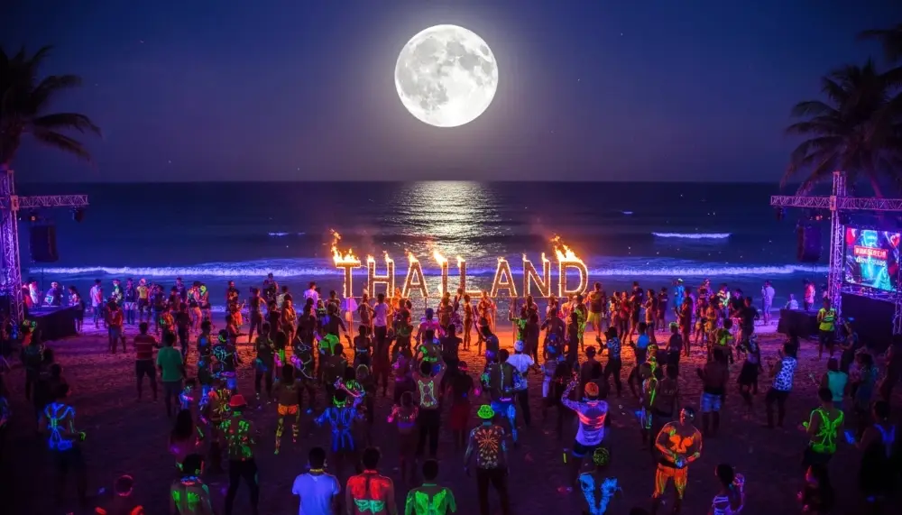 Full Moon Party on Haad Rin Beach