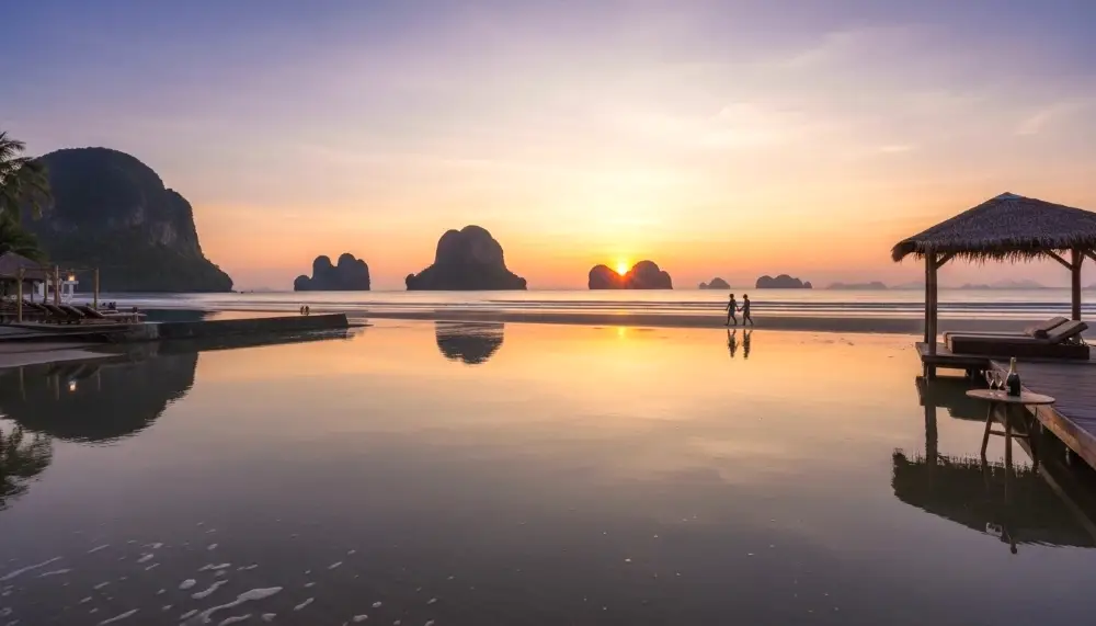Golden hour at Tubkaek Beach