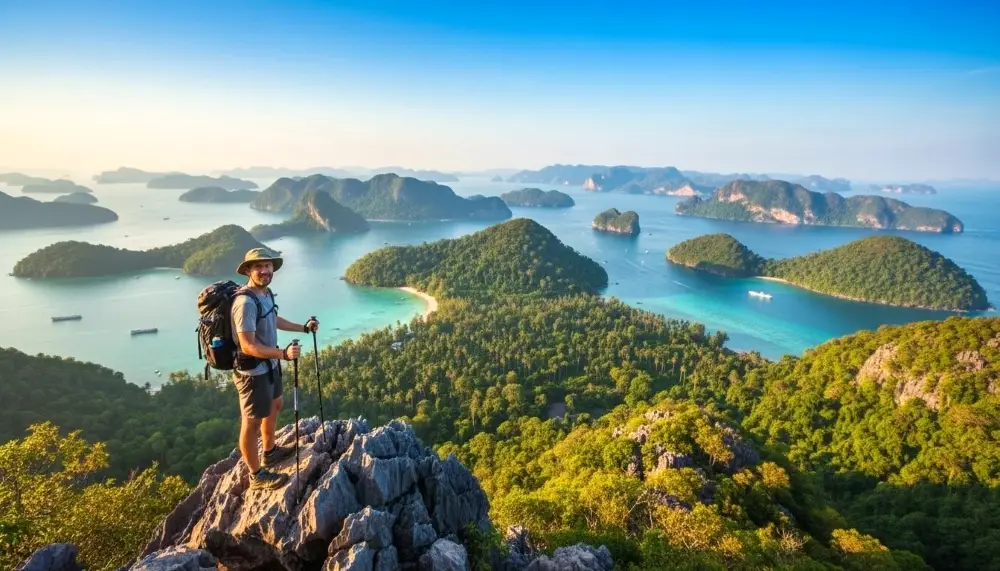 Krabi viewpoint over coastline