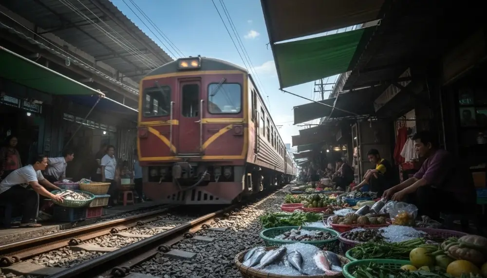 Maeklong Railway Market