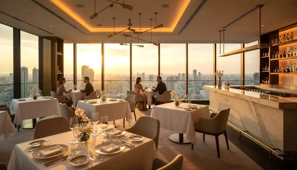 Michelin starred rooftop restaurant in Bangkok