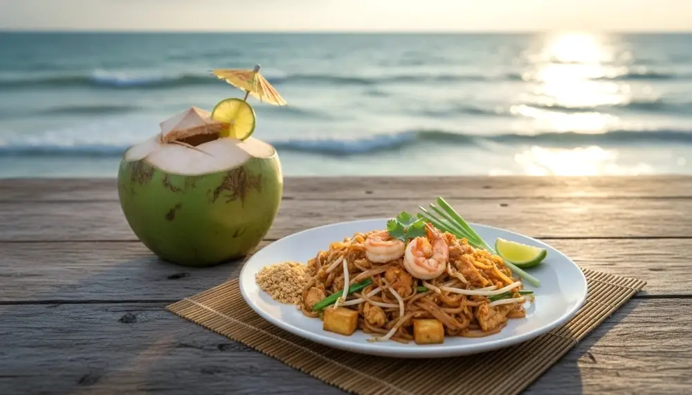 Pad Thai and coconut