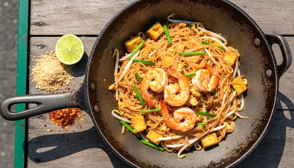 Pad Thai freshly cooked