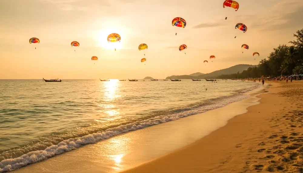 Patong Beach at golden hour