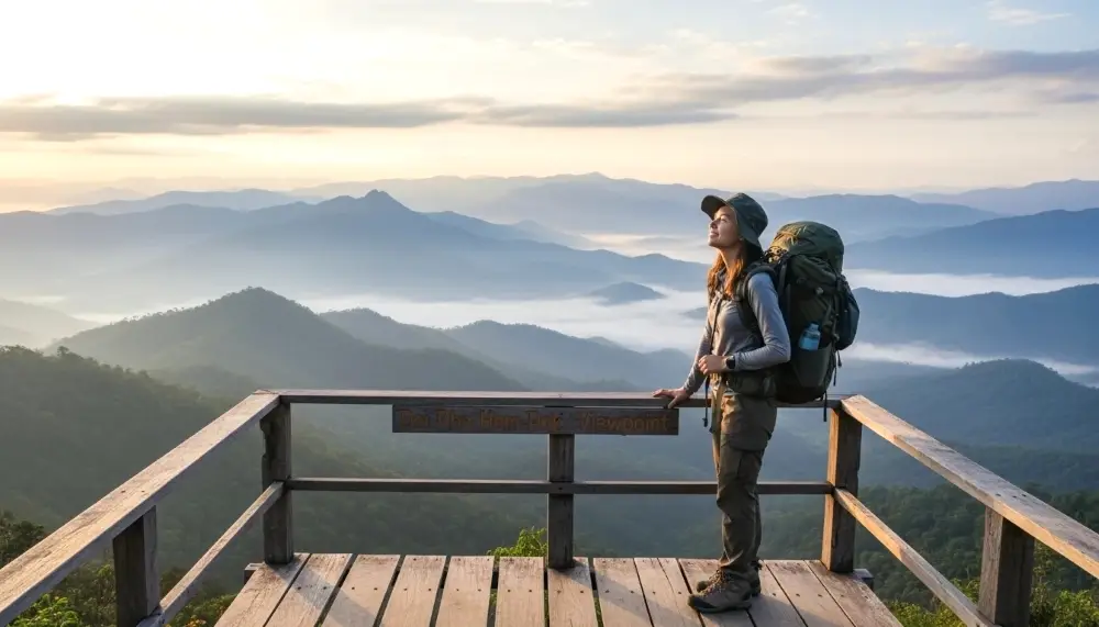 Solo Traveler in the thai Mountains