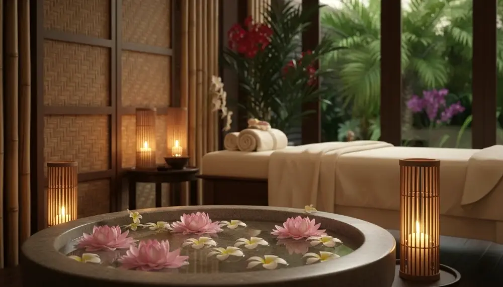 Thai spa treatment room