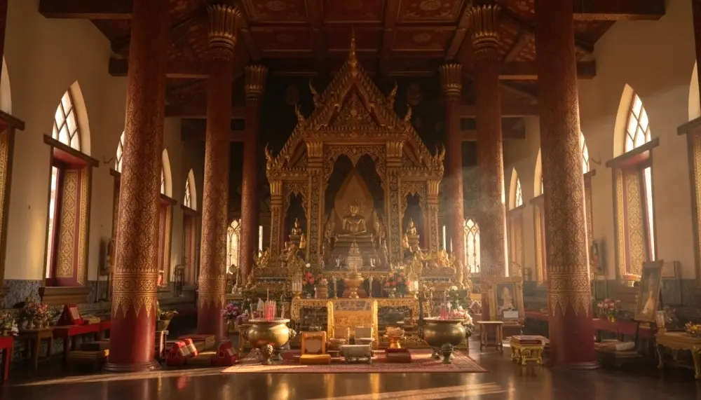 Thai temple interior