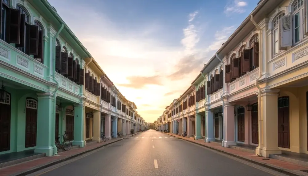 Thalang Road in Phuket Old Town