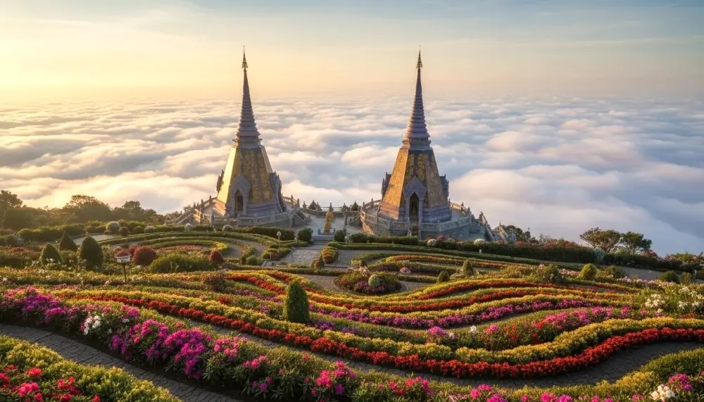 Twin Royal Pagodas at Doi Inthanon