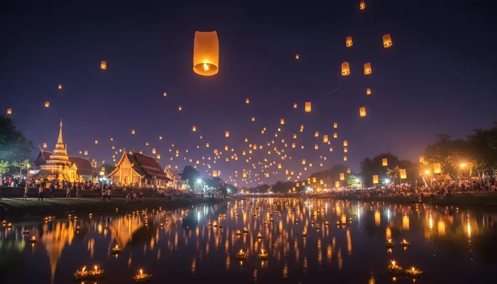 Yi Peng festival in Northern Thailand