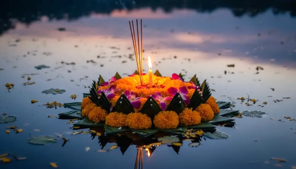 beautifully handcrafted krathong