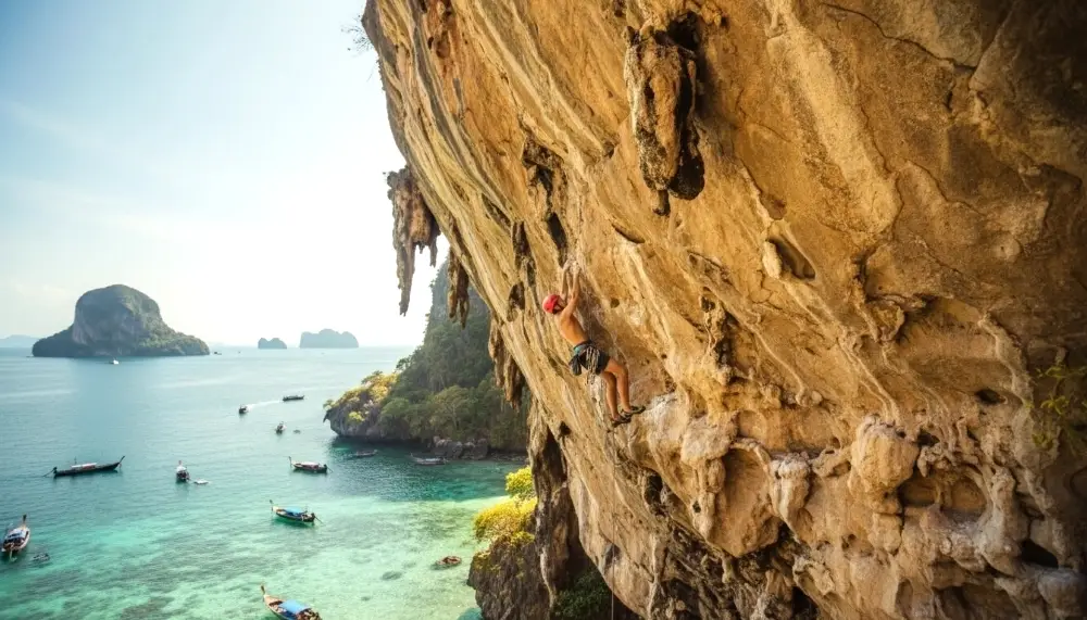 cliff at Railay Beach Krabi