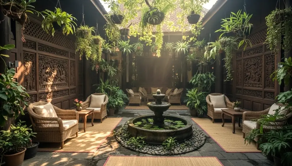 courtyard in Chiang Mai