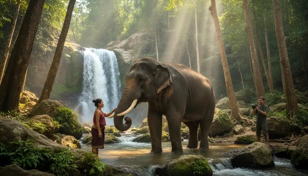 elephant northern Thai jungle