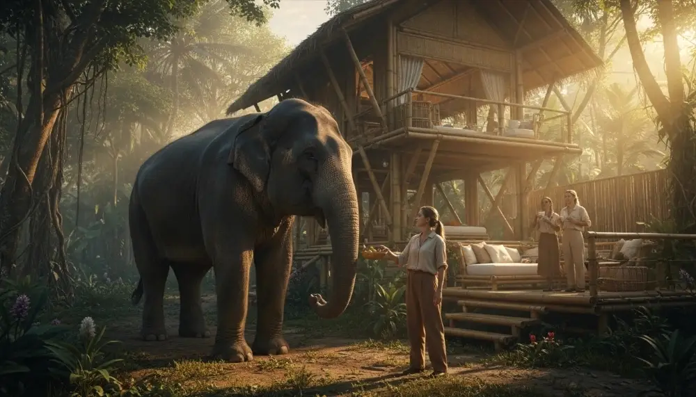 high end bamboo jungle lodge