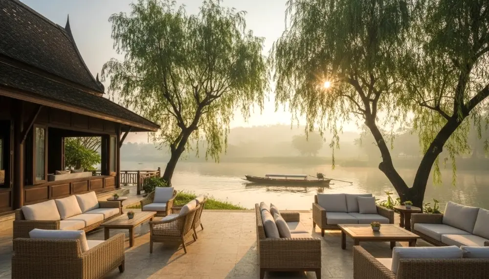 hotel terrace the Ping River