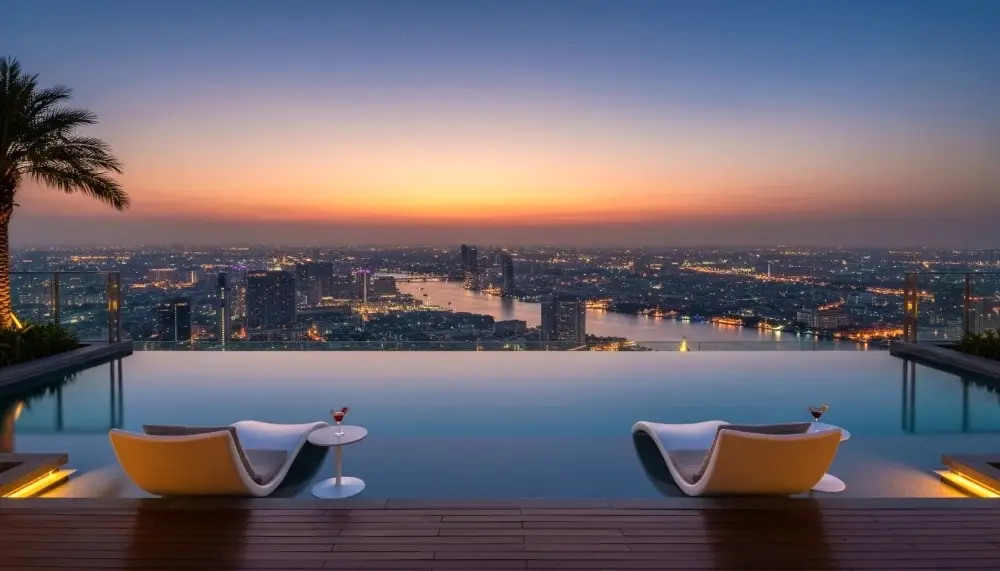 infinity pool on a Bangkok skyscraper