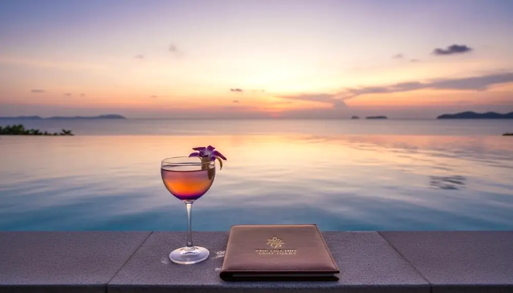 infinity pool overlooking the Gulf of Thailand