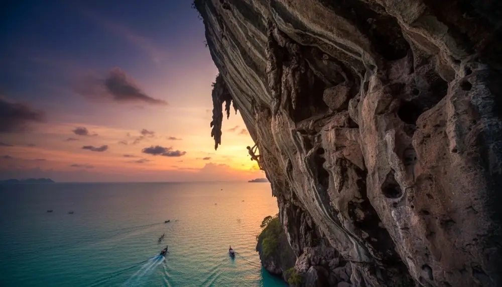 limestone cliff face