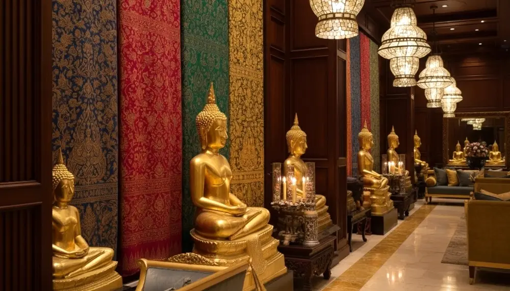 luxury hotel lobby in Thailand