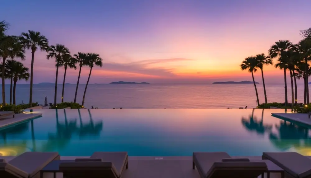 luxury infinity pool Andaman Sea