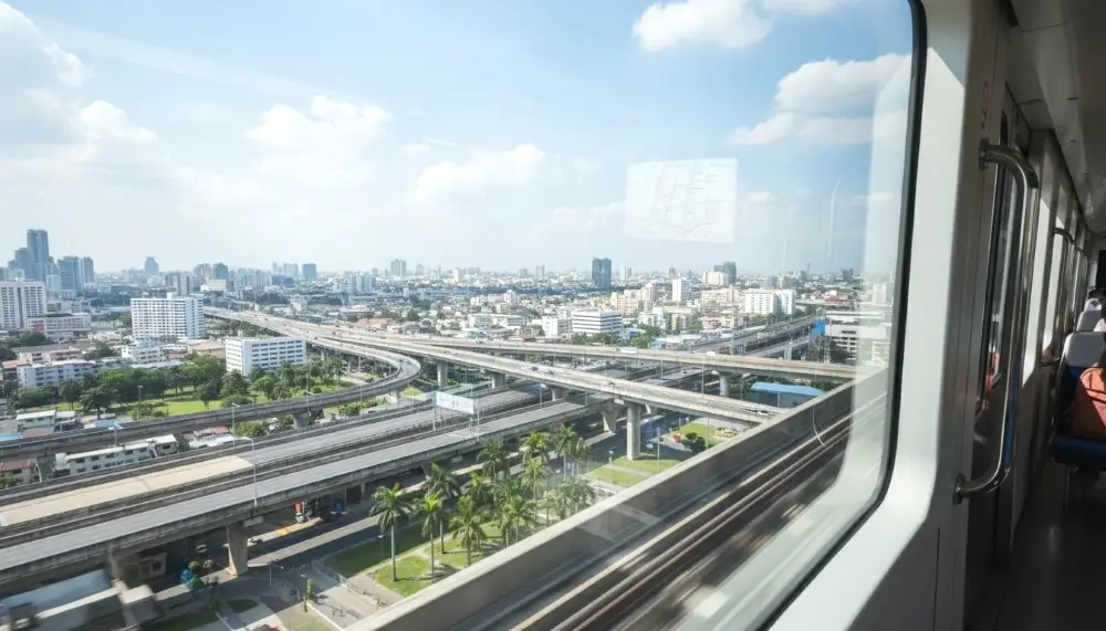 modern BTS Skytrain window