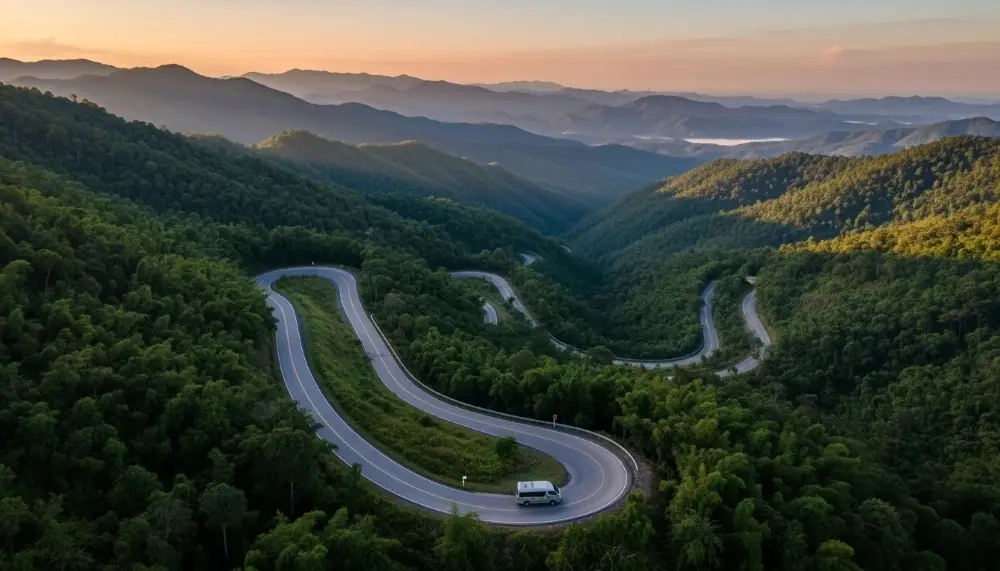 mountain road near Chiang Mai