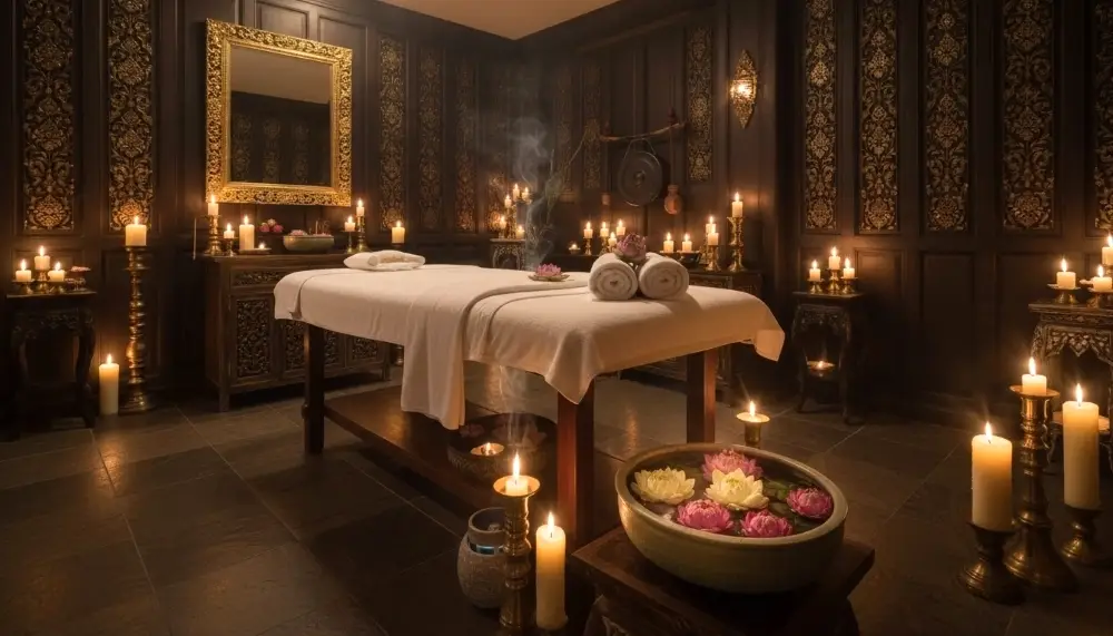 opulent Thai spa room
