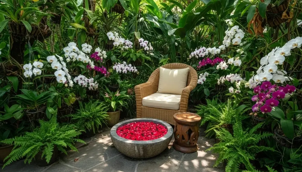 outdoor foot massage station