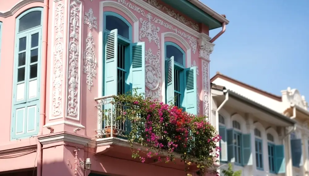 pink shophouse on Soi Romanee