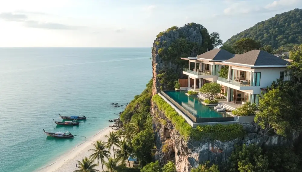 private luxury villa on a cliff in Krabi