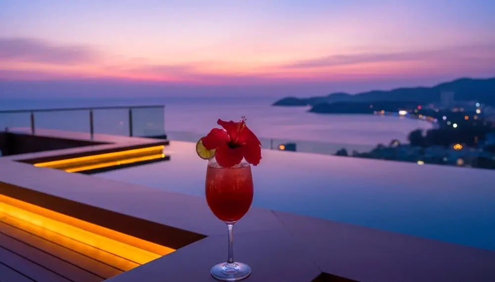 rooftop bar overlooking Patong Bay