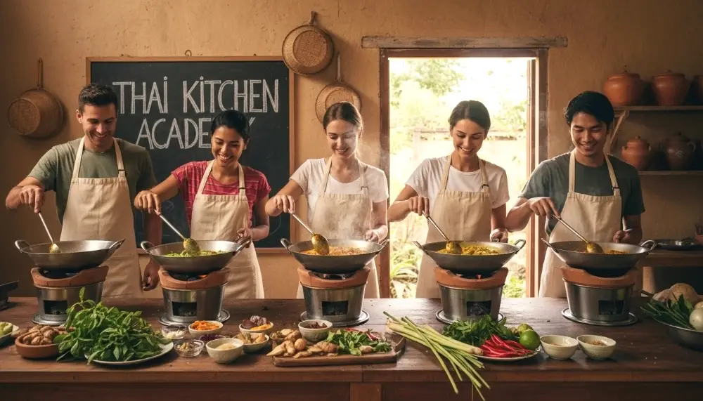 rustic Thai cooking school