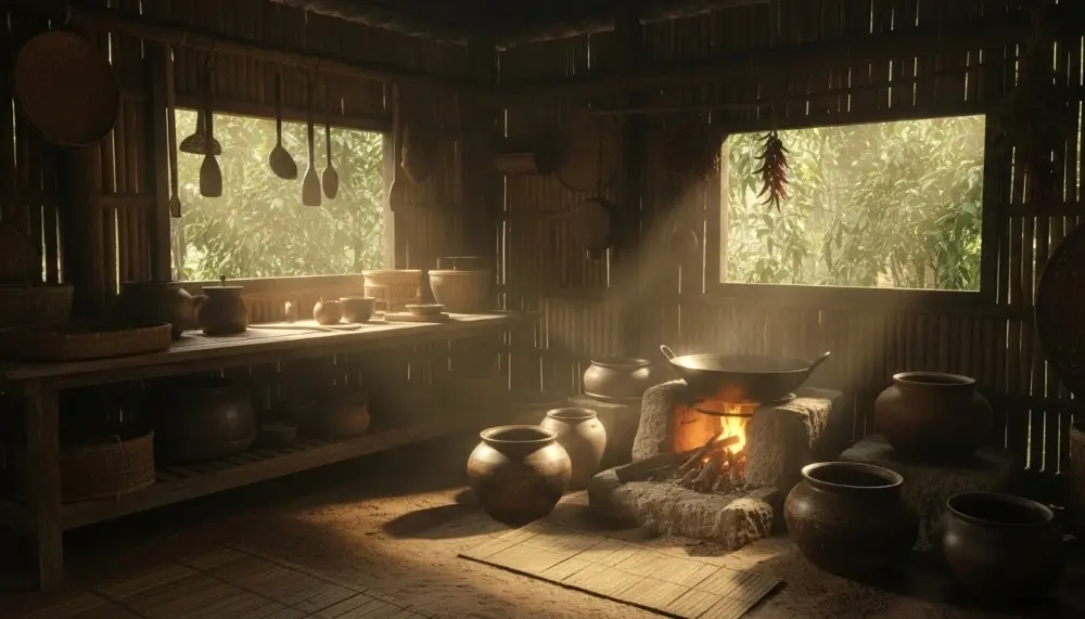 rustic jungle kitchen