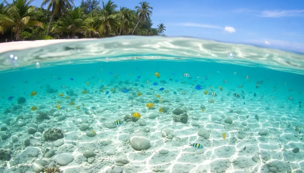 shallow water of a Krabi island