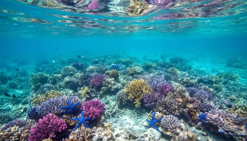 snorkeling in calm tropical waters