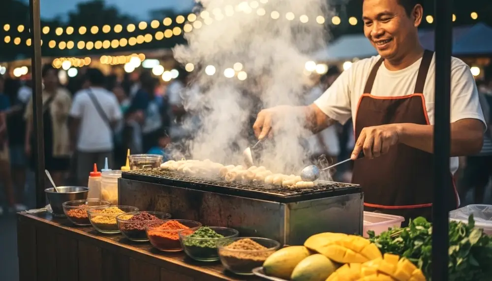 street food vendor Pai Walking Street market