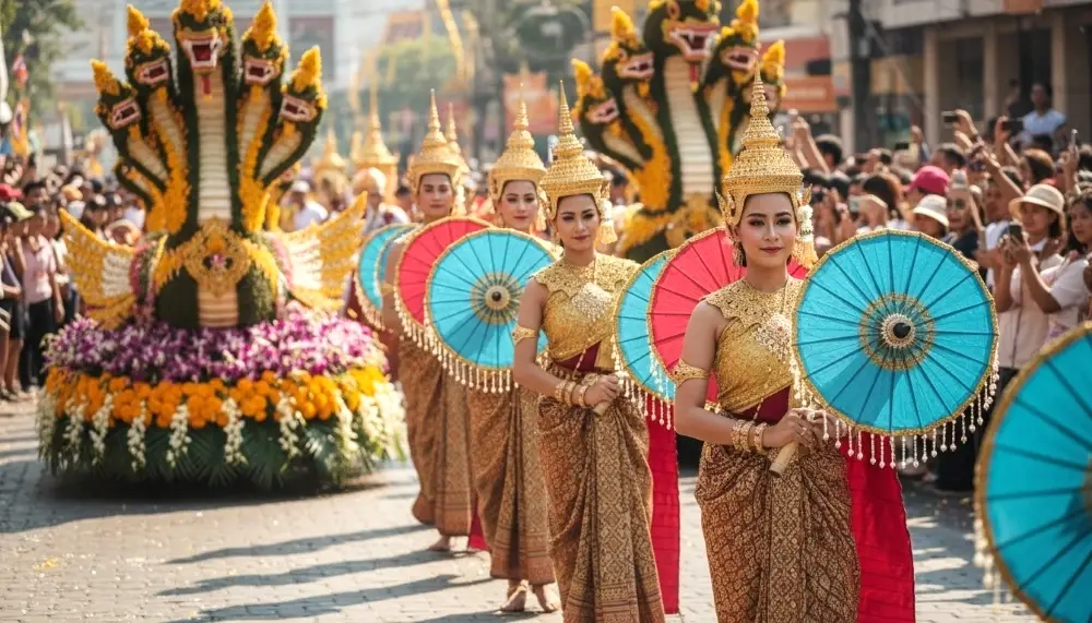traditional Thai festival parade