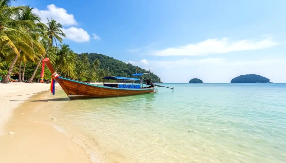 tropical beach scene on Koh Samui