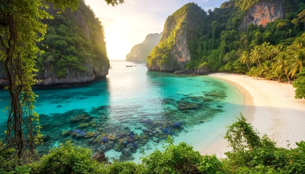 tropical cove at Freedom Beach