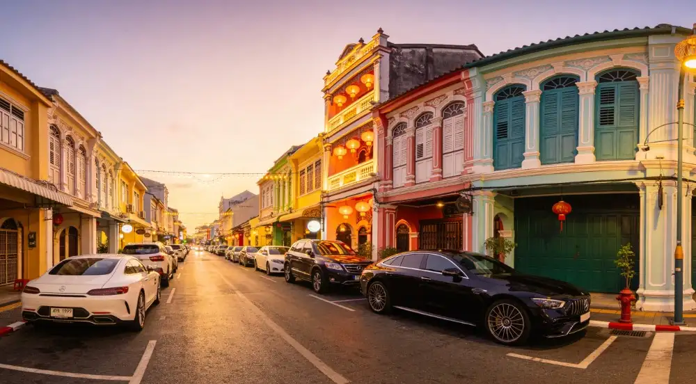 Phuket Old Town at dusk