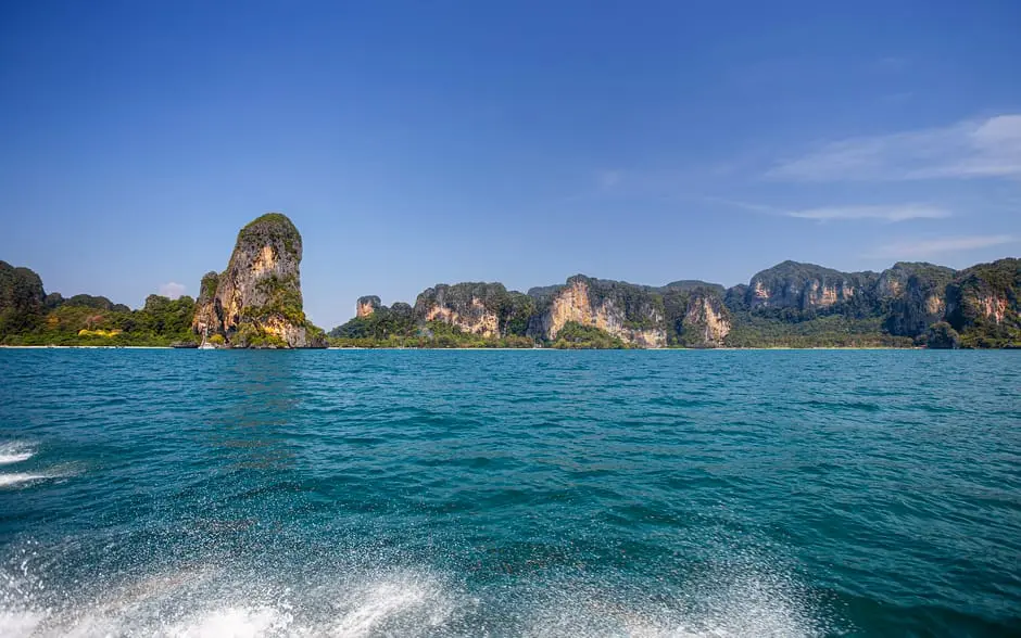 Breathtaking View Of Island Rock Formations In Thailand S Azure Ocean