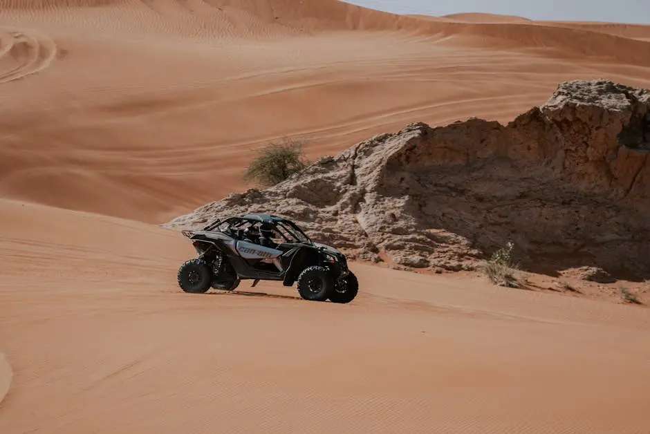 Explore Thrill And Adventure Riding An Atv Across Picturesque Desert D