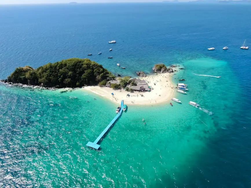 Idyllic Aerial View Of Koh Khai Nai Island S Turquoise Waters And Sand