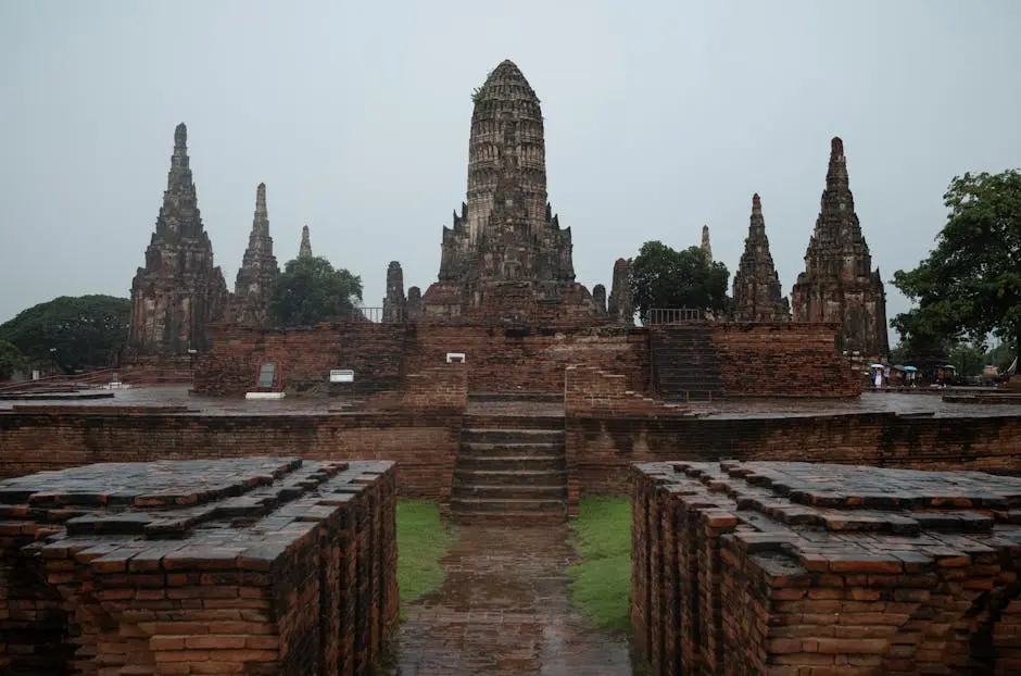Scenic View Of Wat Chaiwatthanaram A Historical Temple In Ayutthaya Th