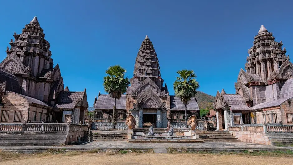 Stunning View Of An Ancient Temple With Intricate Carvings In Chiang R